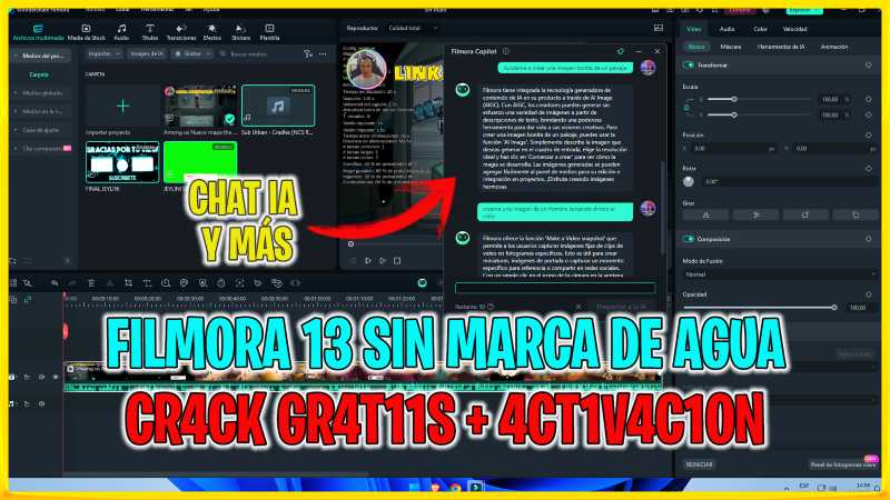 Filmora 13 para pc sin marca de agua